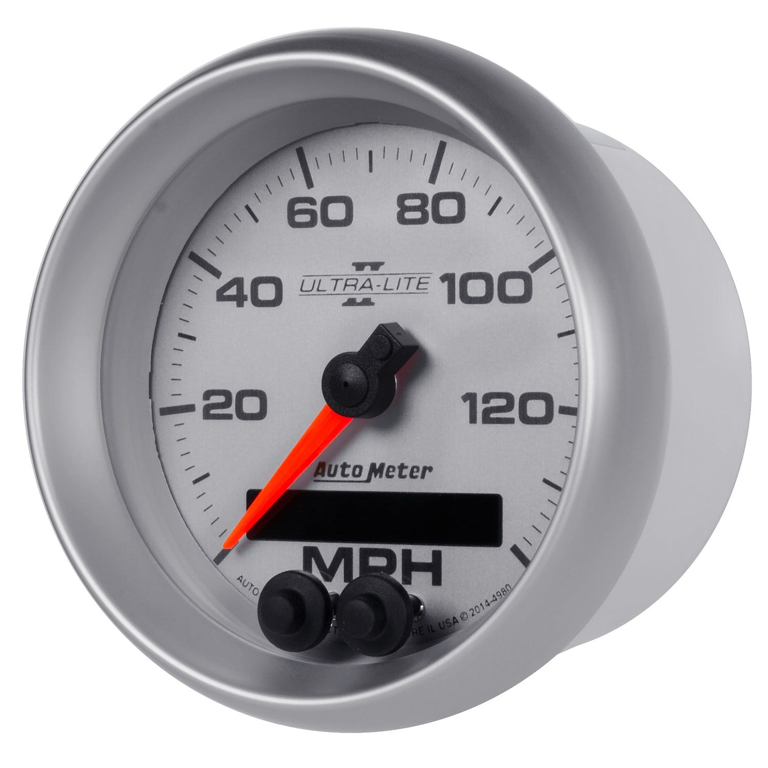 AutoMeter Products 4980 Gauge; Speedometer; 3 3/8in.; 140mph; GPS; Ultra-Lite II