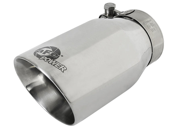 AFE 49T25354-P07 MACH Force-Xp 304 Stainless Steel Single-Wall Exhaust Tip Polished; Universal Ex