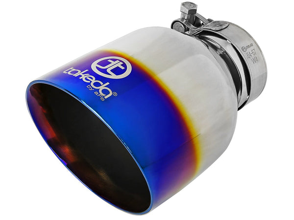 AFE 49T25454-L07 MACH Force-Xp 304 Stainless Steel Exhaust Tip Blue Flame