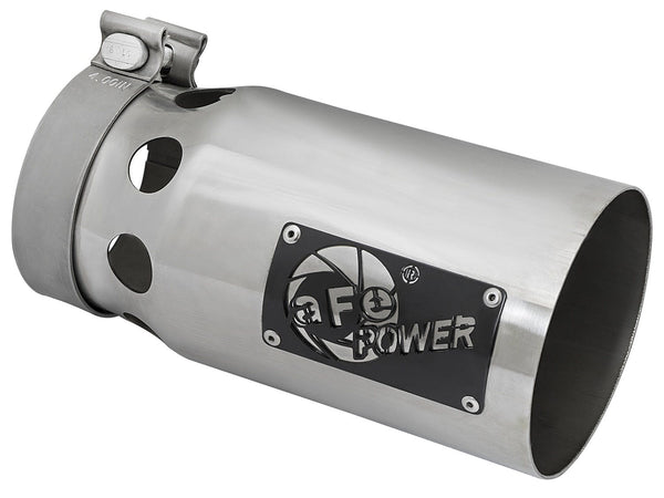 AFE 49T40501-P10 Rebel XD Series 4in 409 Stainless Steel Exhaust Tip Polished