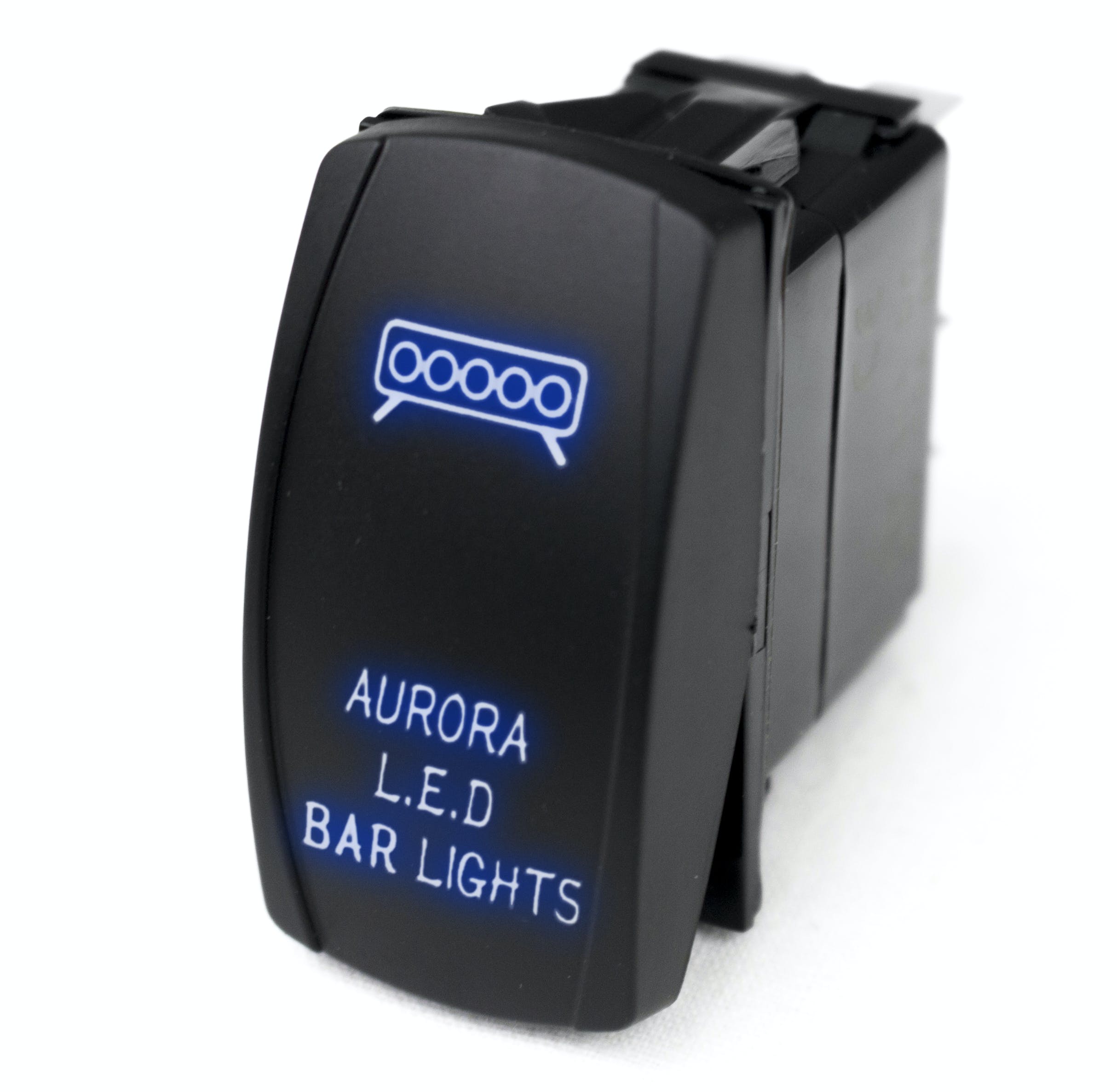 Race Sport Lighting RSLJ47B LED Rocker Switch w/Blue LED Radiance - Aurora LED Bar Lights