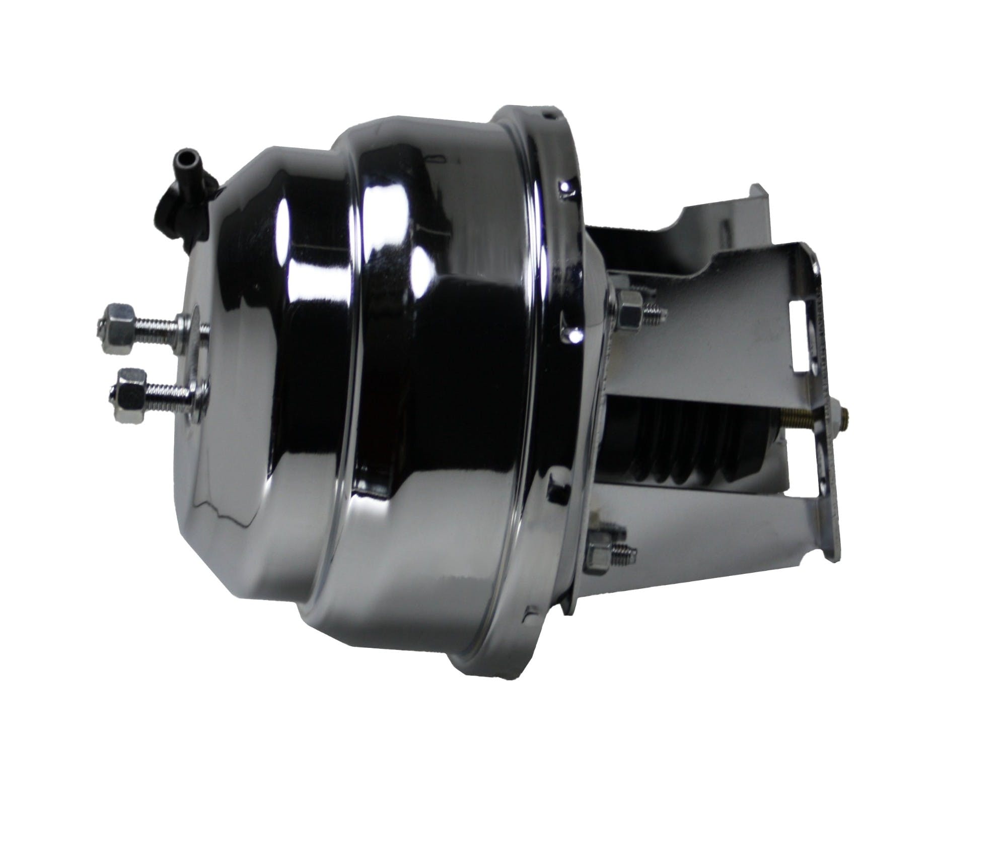 LEED Brakes 4V6 8 in Dual Power Booster ,1-1/8in Bore, (Chrome)