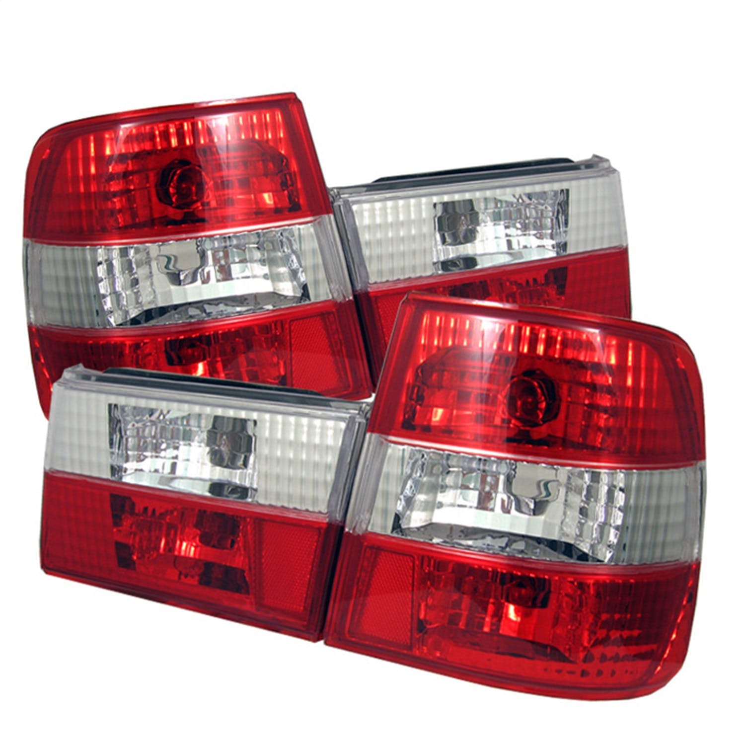Spyder Auto 5000491 (Spyder) BMW E34 5-Series 88-95 Euro Style Tail Lights-Red Clear