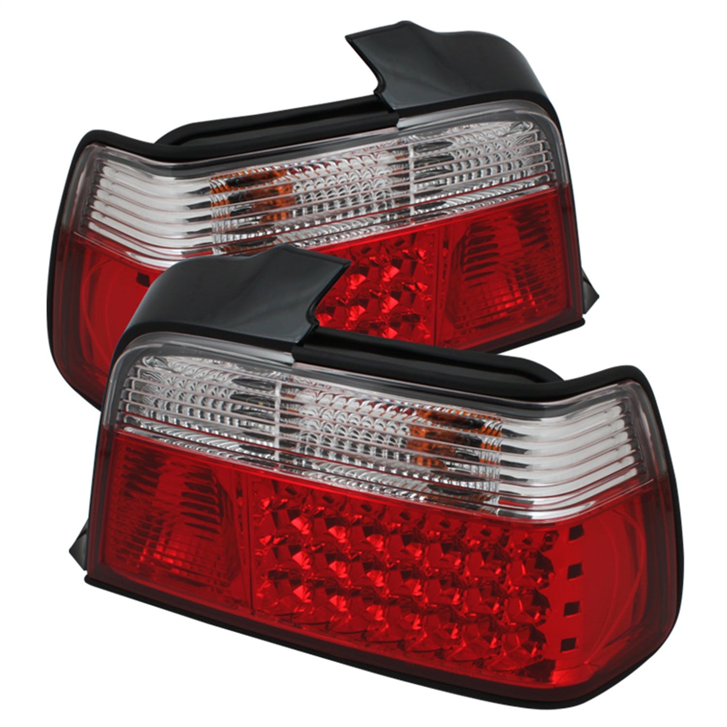 Spyder Auto 5000576 (Spyder) BMW E36 3-Series 92-98 4Dr LED Tail Lights-Red Clear
