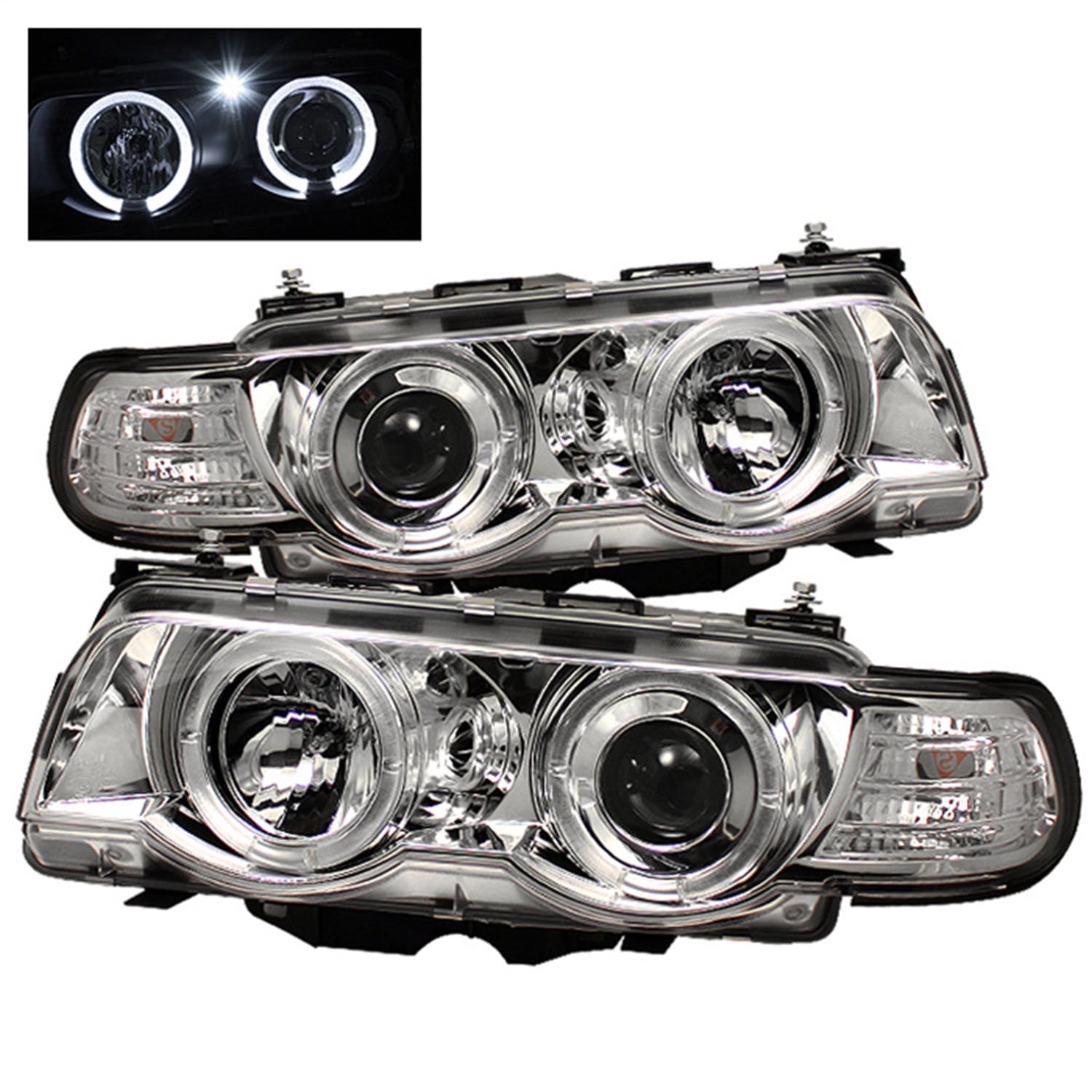 Spyder Auto 5008879 (Spyder) BMW E38 7-Series 99-01 Projector Headlights 1PC-Xenon/HID Model Only (