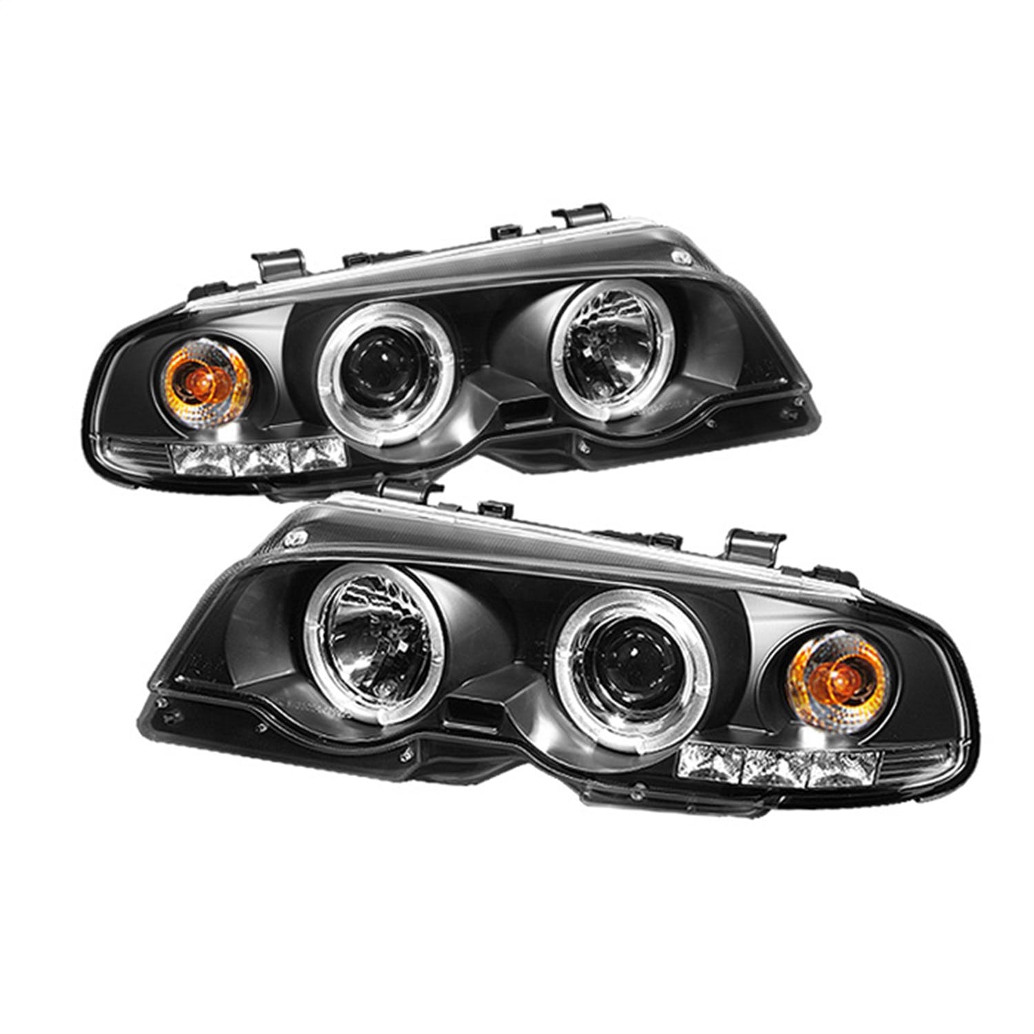 Spyder Auto 5008923 (Spyder) BMW E46 3-Series 00-03 2DR/M3 01-06 2DR 1PC Projector Headlights-LED Ha