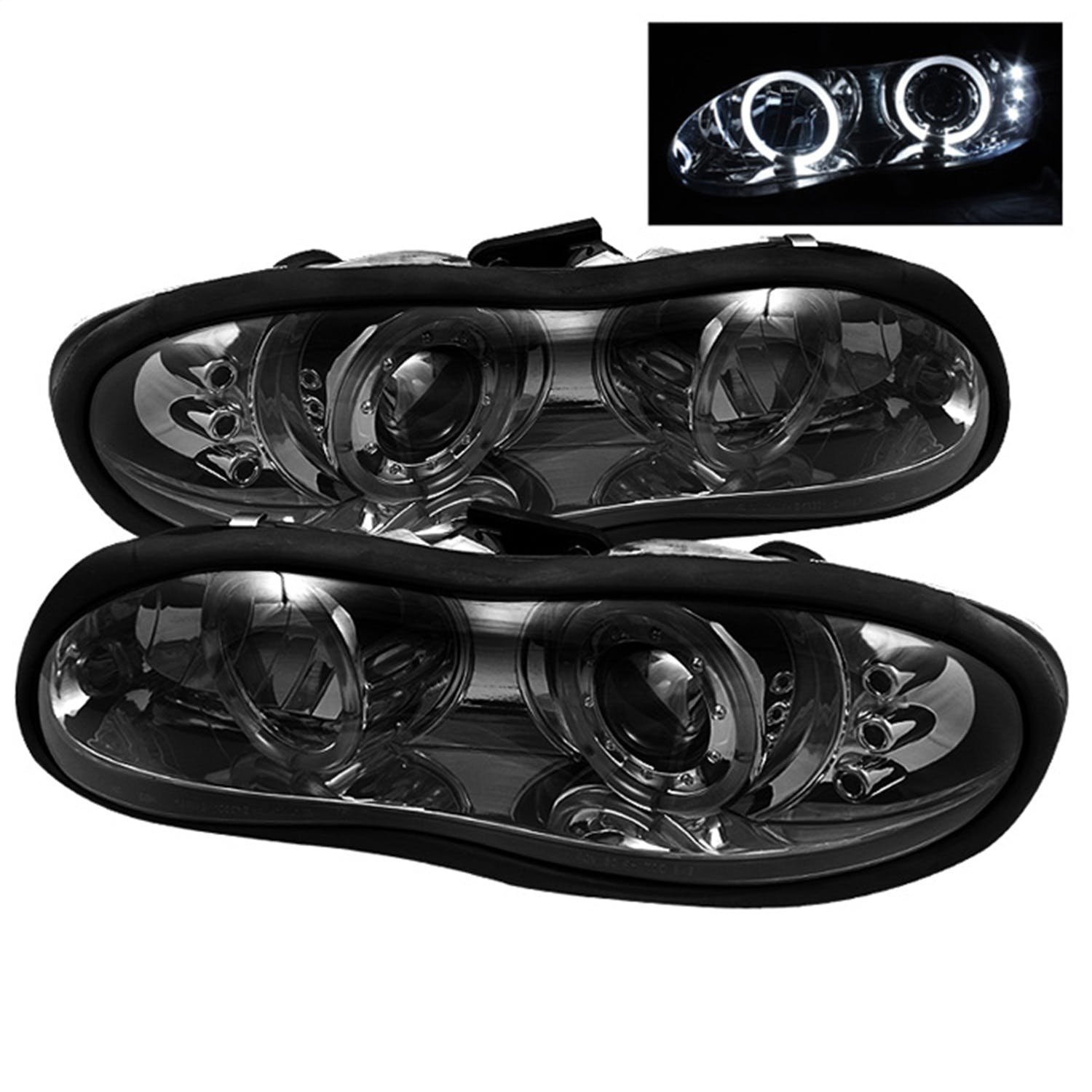 Spyder Auto 5009258 (Spyder) Chevy Camaro 98-02 Projector Headlights-LED Halo-LED ( Replaceable LEDs