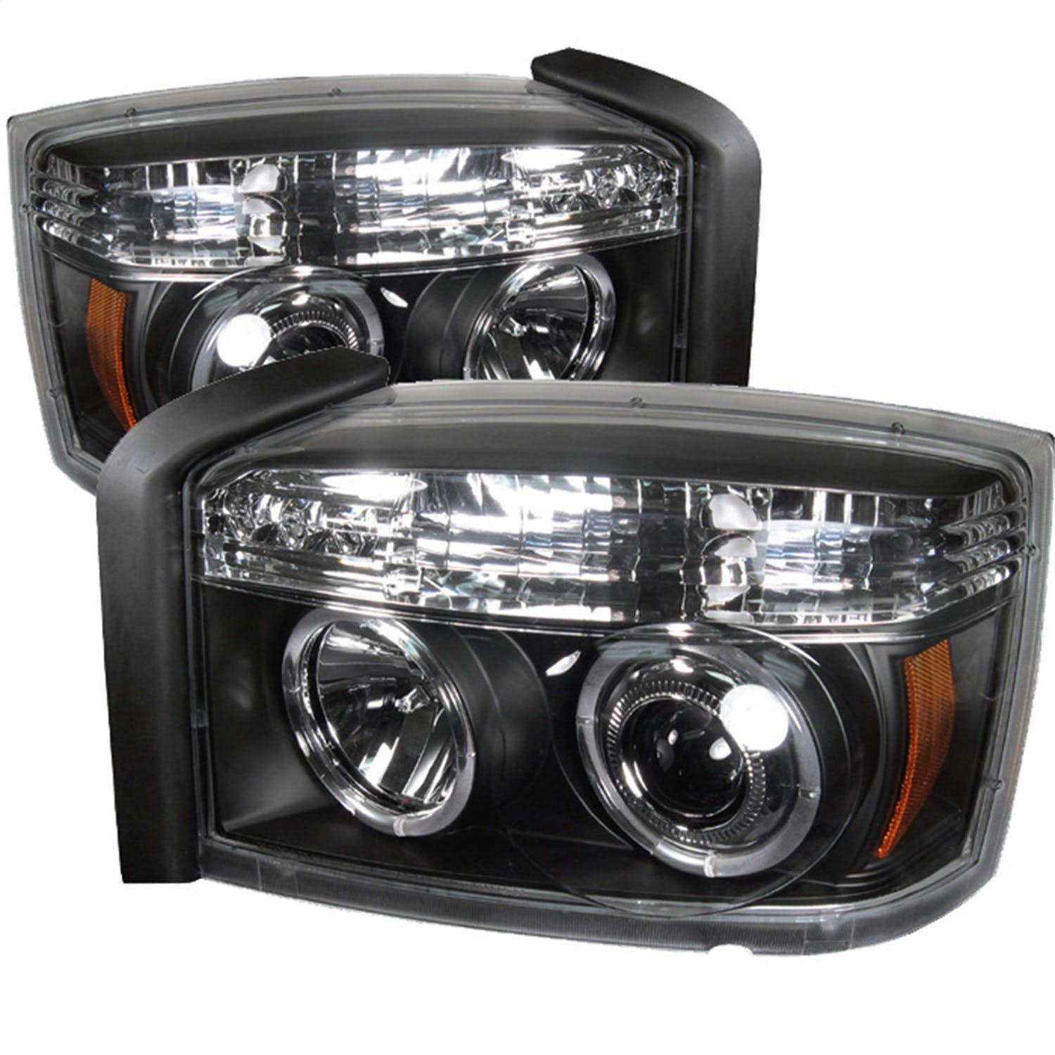 Spyder Auto 5009760 (Spyder) Dodge Dakota 05-07 Projector Headlights-LED Halo-Black-High H1 (Include