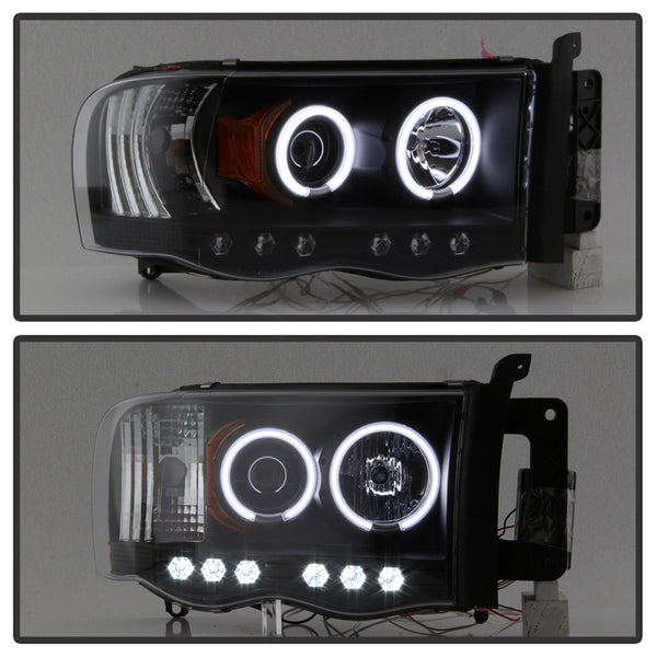 Spyder Auto 5009951 (Spyder) Dodge Ram 1500 02-05/Ram 2500/3500 03-05 Projector Headlights-CCFL Halo