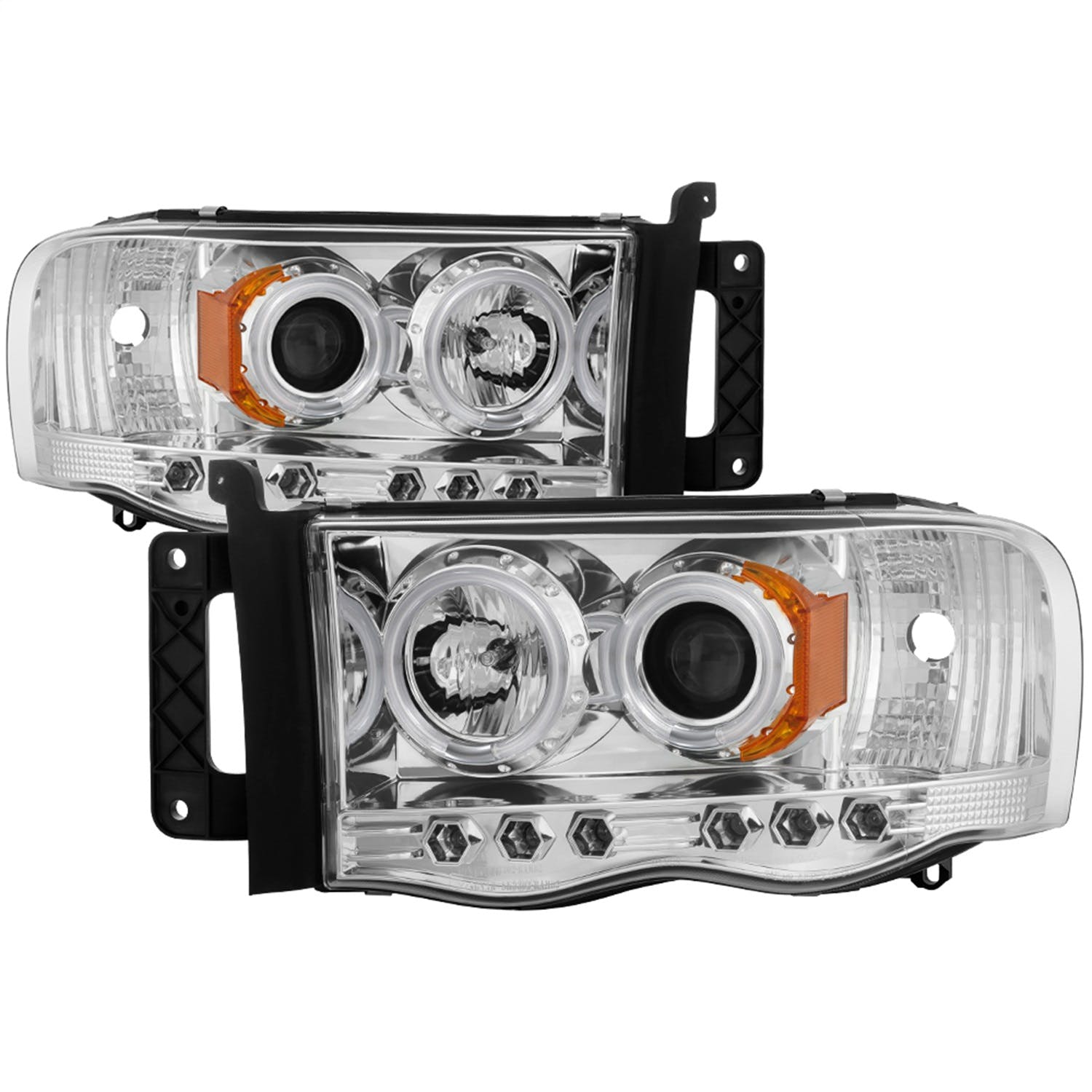 Spyder Auto 5009968 (Spyder) Dodge Ram 1500 02-05/Ram 2500/3500 03-05 Projector Headlights-CCFL Halo
