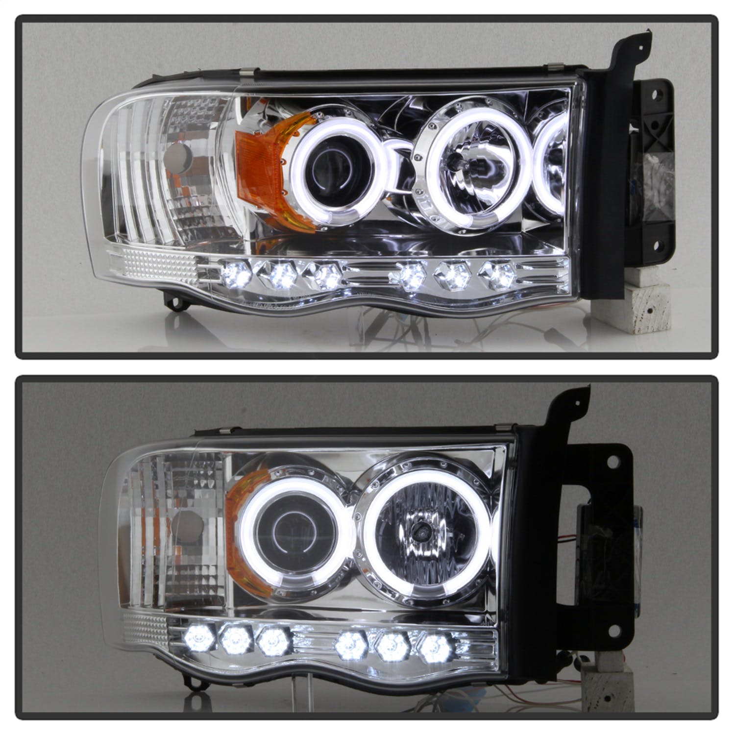 Spyder Auto 5009968 (Spyder) Dodge Ram 1500 02-05/Ram 2500/3500 03-05 Projector Headlights-CCFL Halo