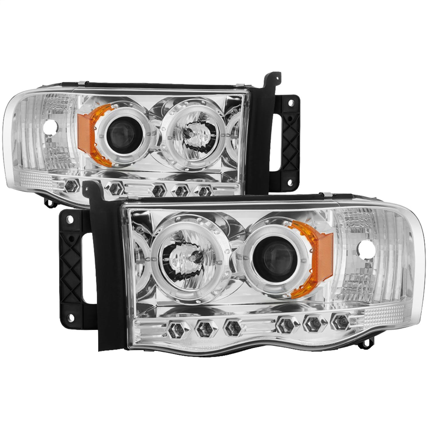 Spyder Auto 5009982 (Spyder) Dodge Ram 1500 02-05/Ram 2500/3500 03-05 Projector Headlights-LED Halo-