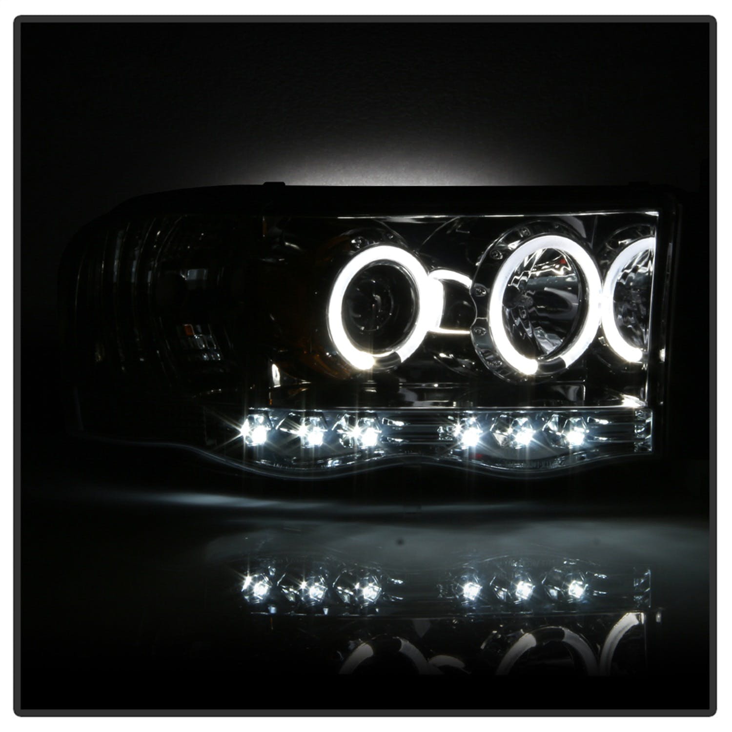 Spyder Auto 5009982 (Spyder) Dodge Ram 1500 02-05/Ram 2500/3500 03-05 Projector Headlights-LED Halo-