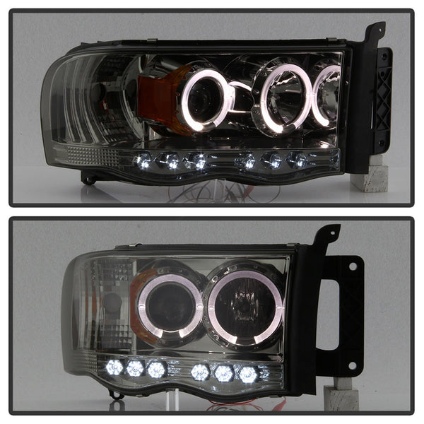 Spyder Auto 5009999 (Spyder) Dodge Ram 1500 02-05/Ram 2500/3500 03-05 Projector Headlights-LED Halo-
