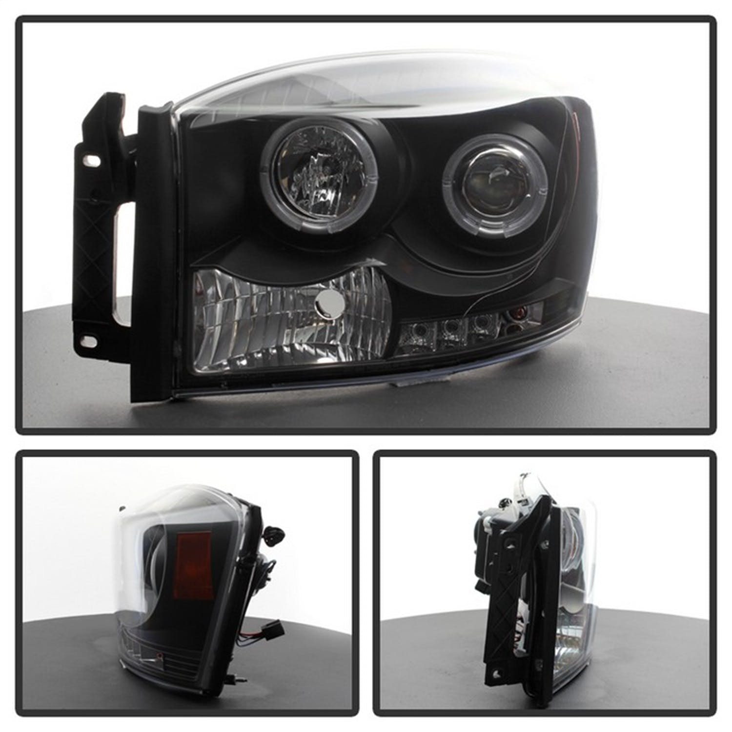 Spyder Auto 5010001 (Spyder) Dodge Ram 1500 06-08/Ram 2500/3500 06-09 Projector Headlights-LED Halo-