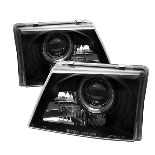 Spyder Auto 5010520 (Spyder) Ford Ranger 98-00 Projector Headlights-LED Halo-Black-High 9005 (Includ