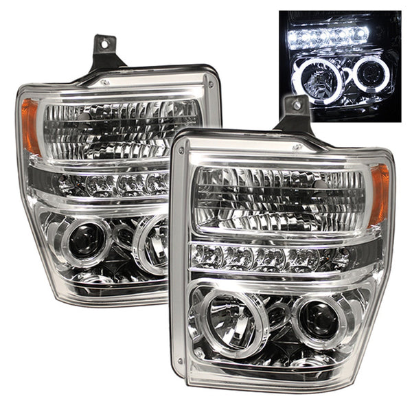 Spyder Auto 5010582 (Spyder) Ford F250/350/450 Super Duty 08-10 Projector Headlights-LED Halo-LED (