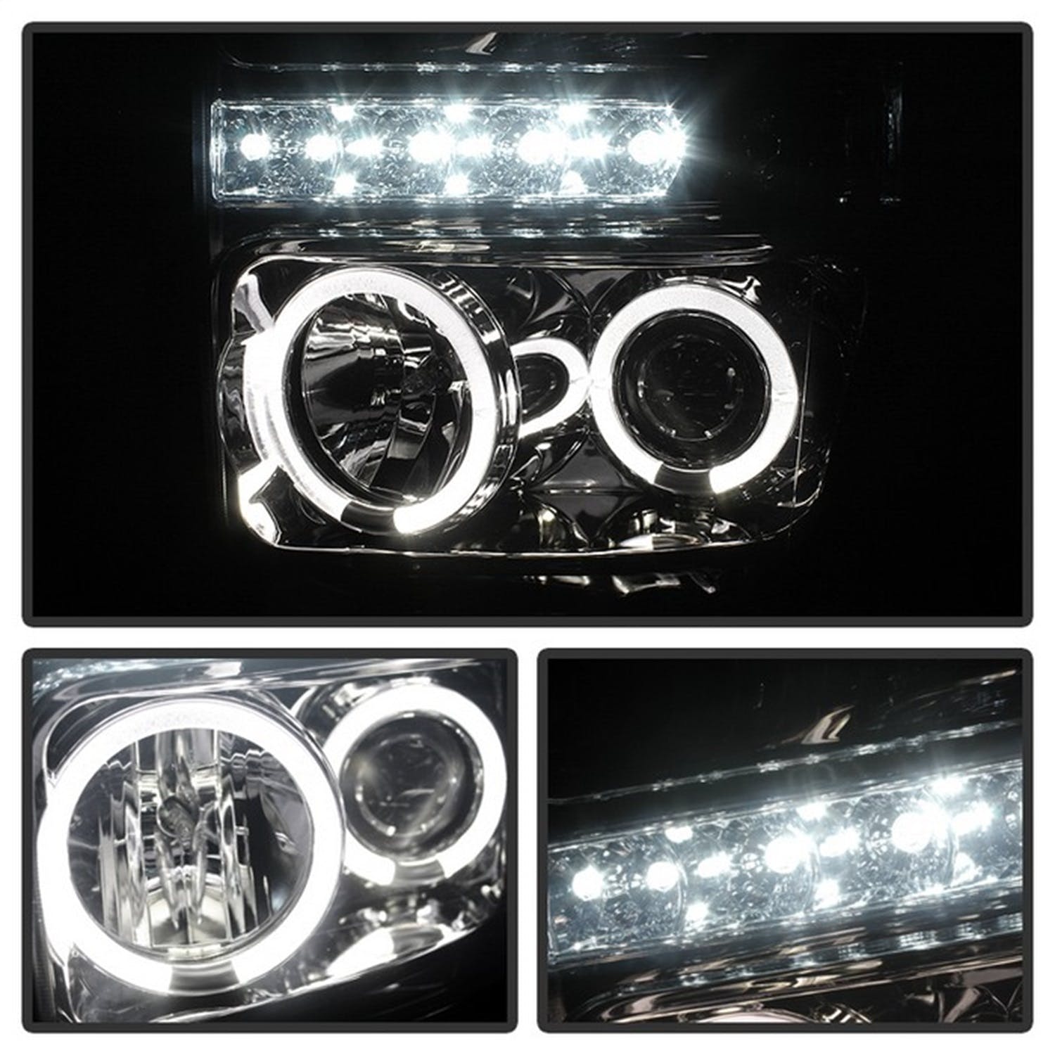 Spyder Auto 5010599 (Spyder) Ford F250/350/450 Super Duty 08-10 Projector Headlights-LED Halo-LED (