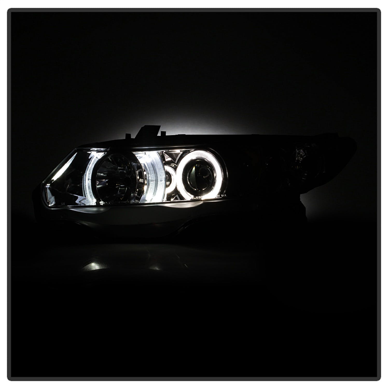 Spyder Auto 5010797 (Spyder) Honda Civic 06-08 2Dr Projector Headlights-LED Halo-Chrome-High H1 (Inc