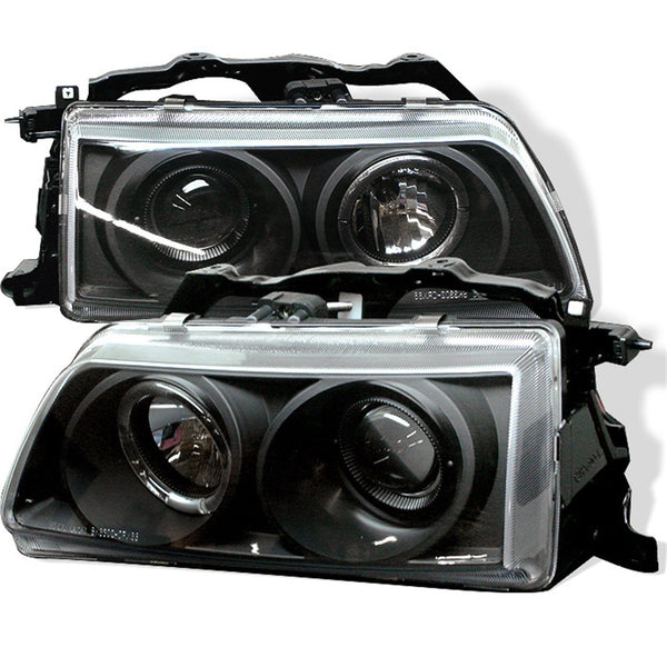 Spyder Auto 5010803 (Spyder) Honda Civic 88-89/CRX 88-89 Projector Headlights-LED Halo-Black-High H1