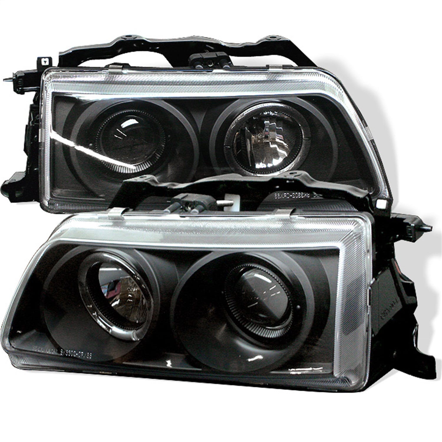 Spyder Auto 5010827 (Spyder) Honda Civic 90-91/CRX 90-91 Projector Headlights-LED Halo-Black-High H1