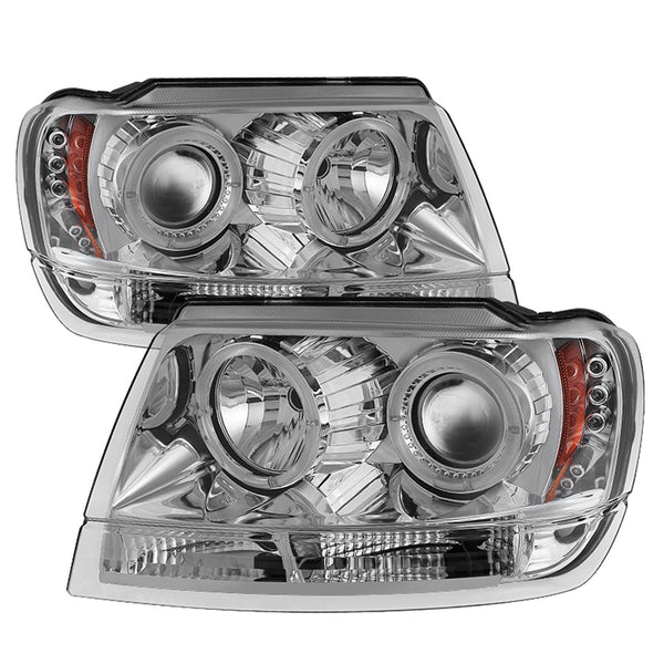 Spyder Auto 5011152 (Spyder) Jeep Grand Cherokee 99-04 Projector Headlights-LED Halo-LED ( Replaceab