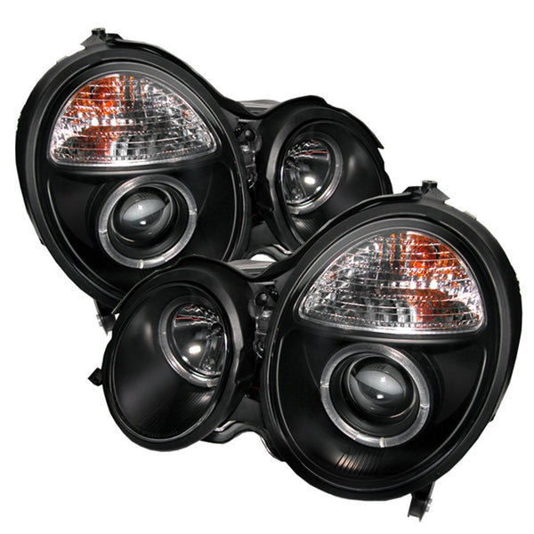 Spyder Auto 5011299 (Spyder) Mercedes Benz E-Class 00-02 Projector Headlights-LED Halo-Black-High H1