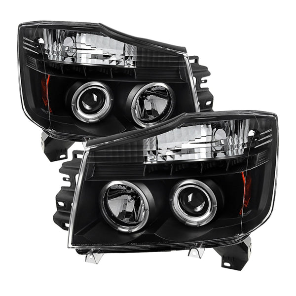 Spyder Auto 5011572 (Spyder) Nissan Titan 04-15/Nissan Armada 04-07 Projector Headlights-LED Halo-LE