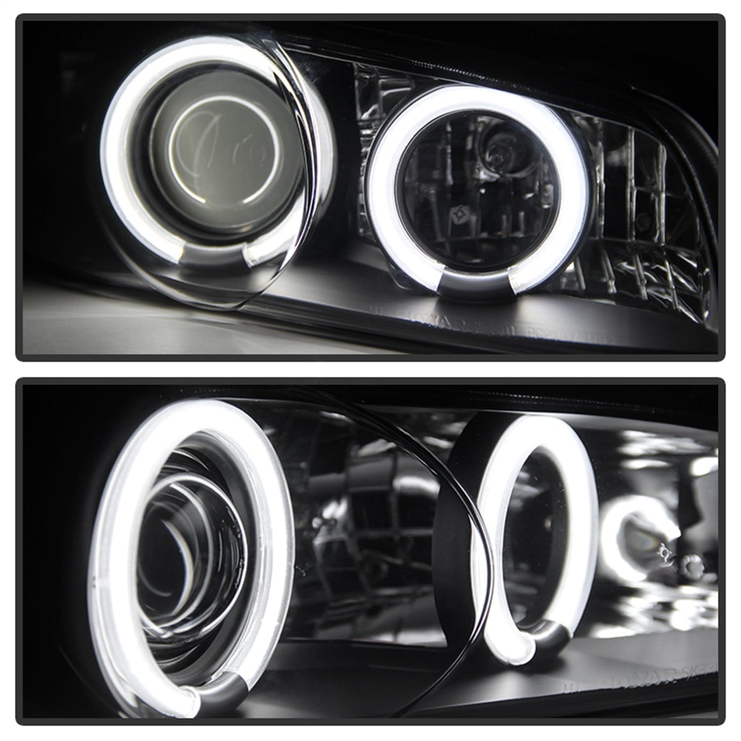 Spyder Auto 5011695 (Spyder) Pontiac Grand Prix 97-03 1PC Projector Headlights-CCFL Halo-Black-High