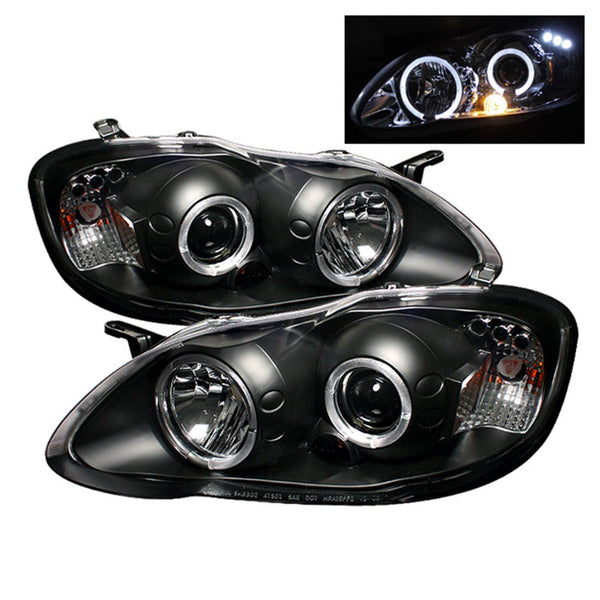 Spyder Auto 5011787 (Spyder) Toyota Corolla 03-08 Projector Headlights-LED Halo-LED ( Replaceable LE