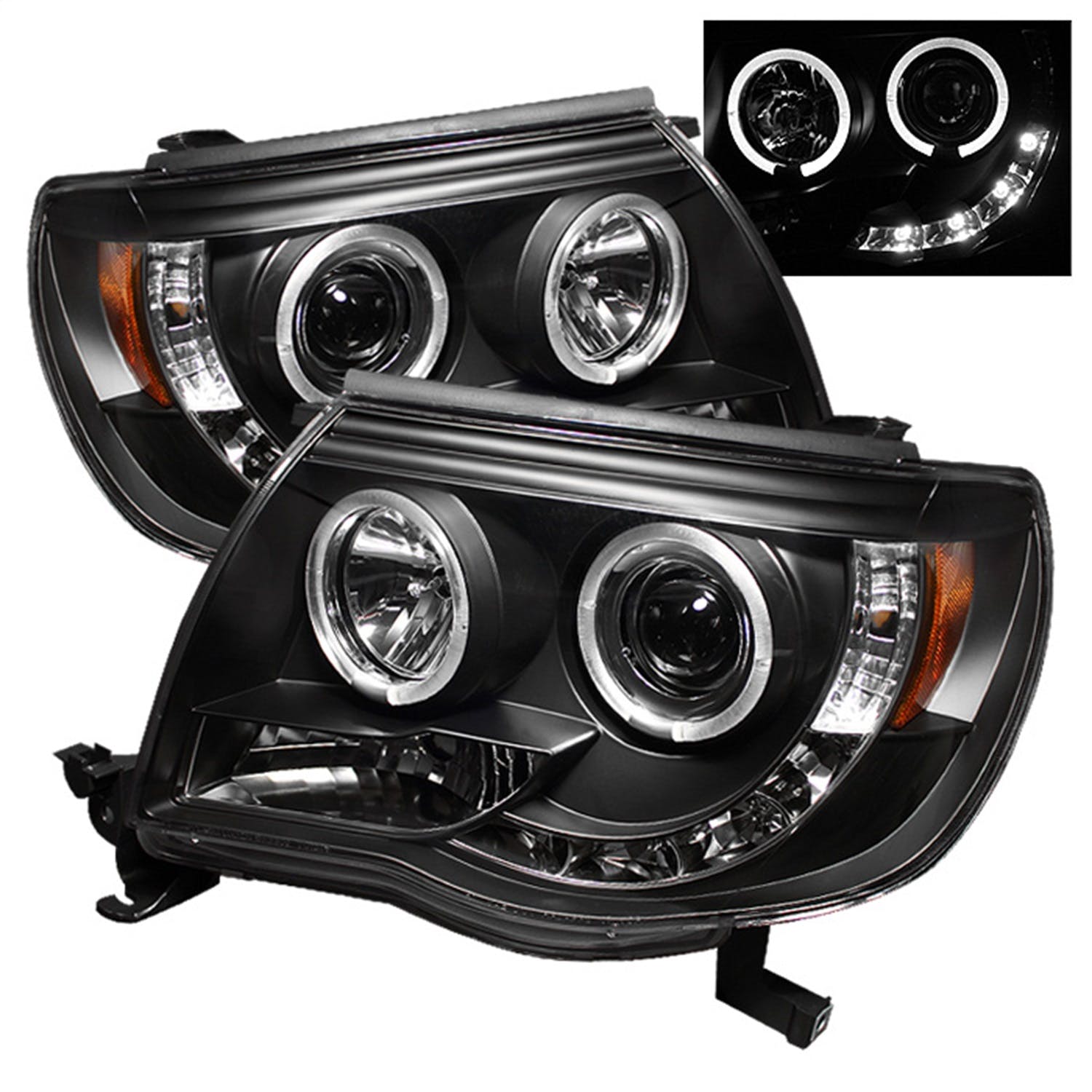Spyder Auto 5011916 (Spyder) Toyota Tacoma 05-11 Projector Headlights-LED Halo-LED ( Replaceable LED