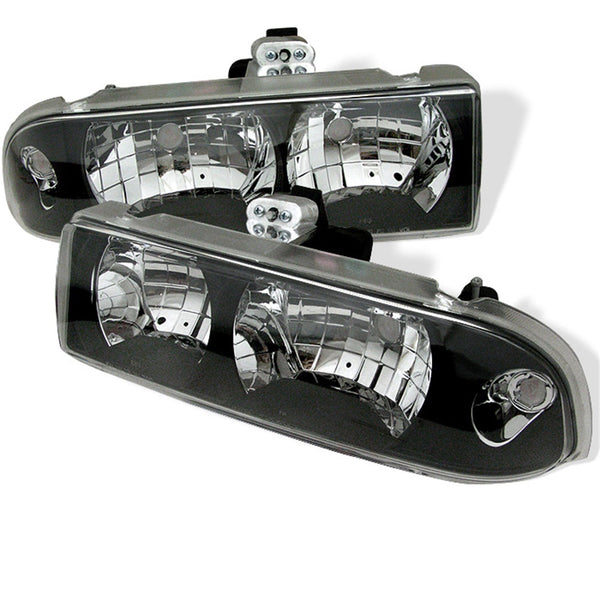 Spyder Auto 5012425 (Spyder) Chevy S10 98-04/Chevy Blazer 98-05 Crystal Headlights-Black