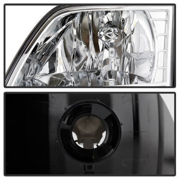 XTUNE POWER 5014191 Ford F150 97 03 Expedition 97 02 ( Will Not Fit Anything Before Manu. Date June 1997 ) Crystal Headlights with Clear LED Corners Chrome