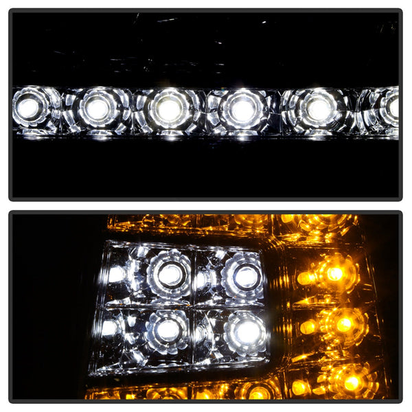 XTUNE POWER 5014801 Ford F150 97 03 Expedition 97 02 ( Will Not Fit Anything Before Manu. Date June 1997 ) Crystal Headlights with Clear LED Corners Smoke