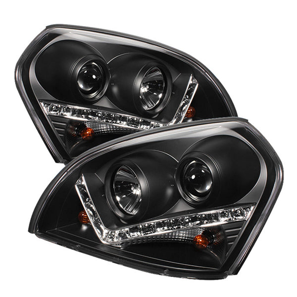 Spyder Auto 5029447 (Spyder) Hyundai Tucson 04-09 Projector Headlights-DRL-Black-High H1 (Included)-