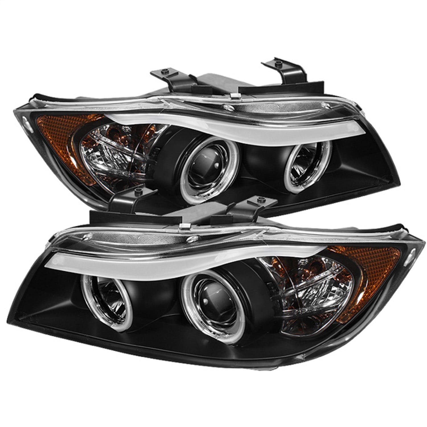 Spyder Auto 5029652 (Spyder) BMW E90 3-Series 06-08 4DR Projector Headlights-CCFL Halo-Replaceable E