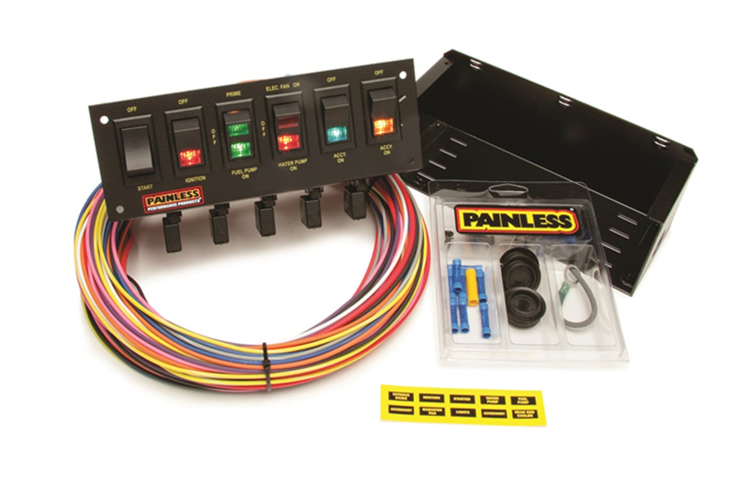 Painless 50305 6-Switch Rocker Circuit Breaker Panel