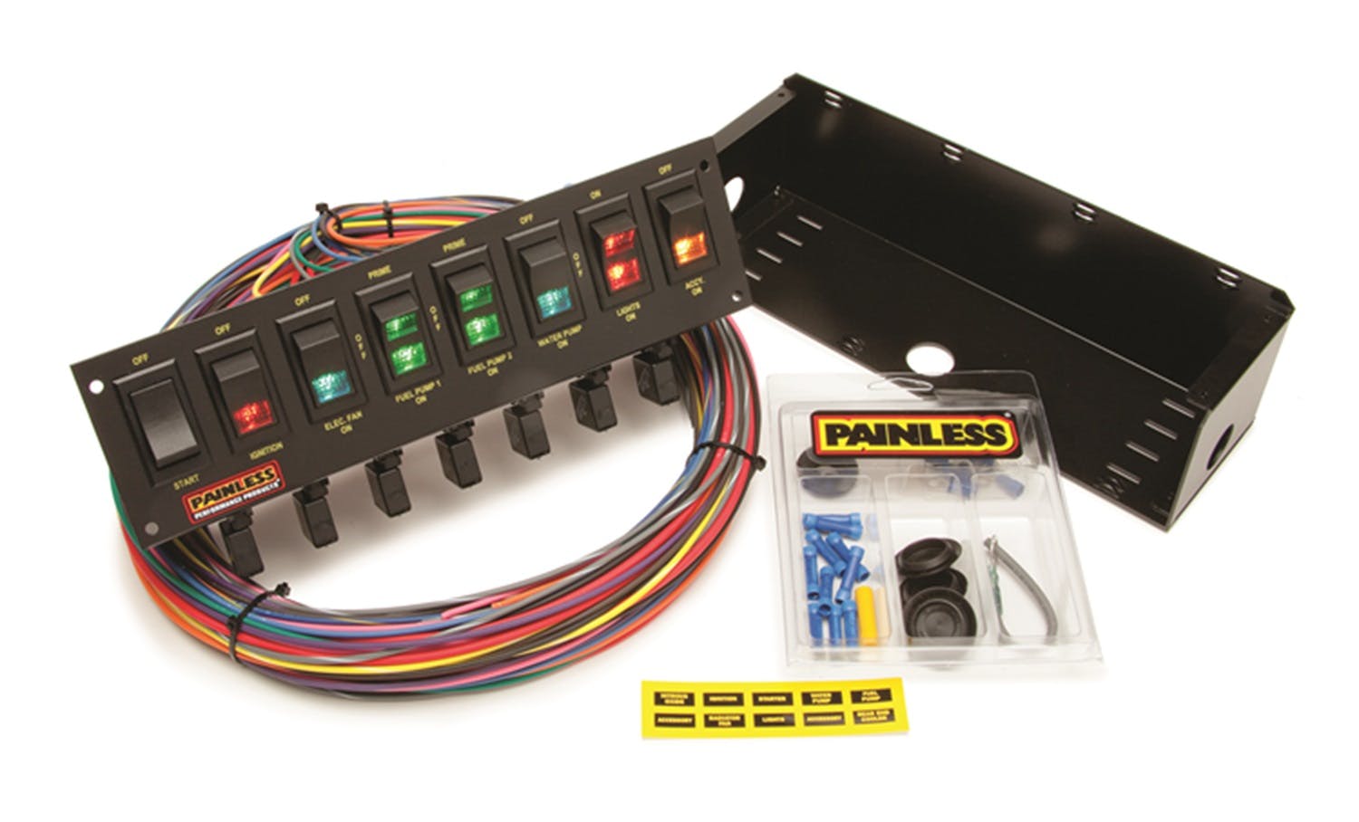 Painless 50306 8-Switch Rocker Circuit Breaker Panel