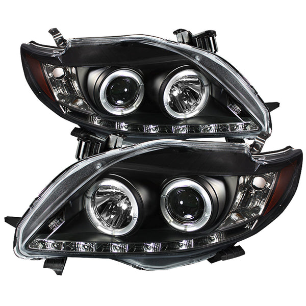 Spyder Auto 5032515 (Spyder) Toyota Corolla 09-10 Projector Headlights-LED Halo-DRL-Black-High H1 (I
