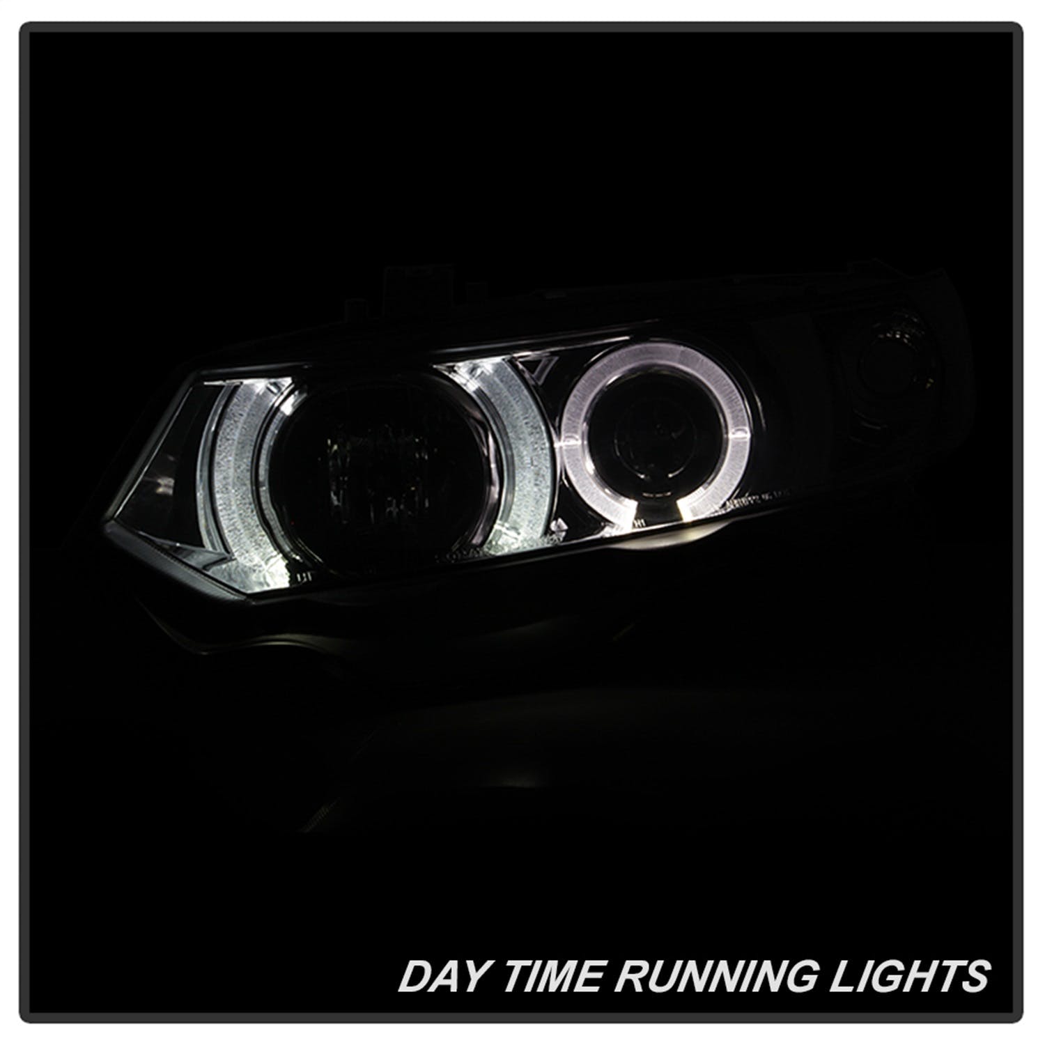 Spyder Auto 5037510 (Spyder) Honda Civic 06-08 2Dr Projector Headlights-LED Halo-Smoke-High H1 (Incl