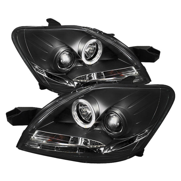 Spyder Auto 5038944 (Spyder) Toyota Yaris 07-11 4Dr Projector Headlights-LED Halo-DRL-Black-High H1