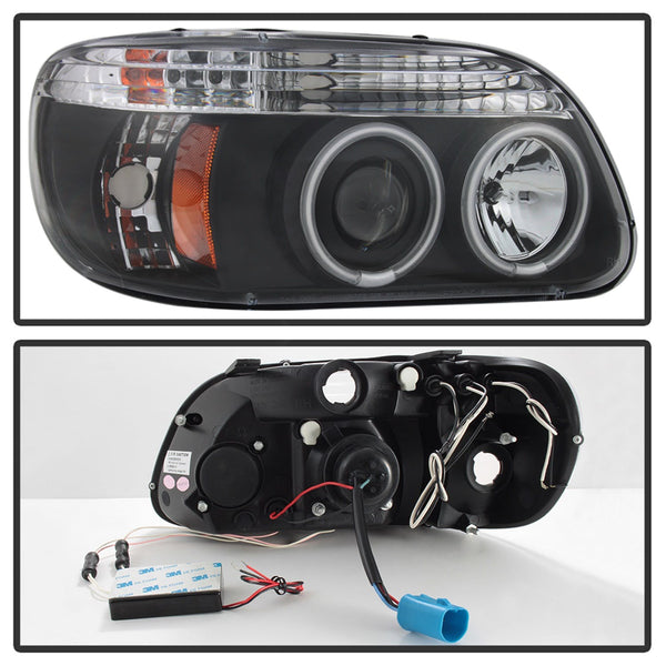 Spyder Auto 5039316 (Spyder) Ford Explorer 95-01 1PC Projector Headlights-CCFL Halo-Black-High H1 (I