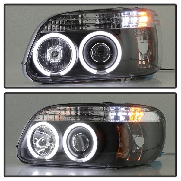 Spyder Auto 5039316 (Spyder) Ford Explorer 95-01 1PC Projector Headlights-CCFL Halo-Black-High H1 (I