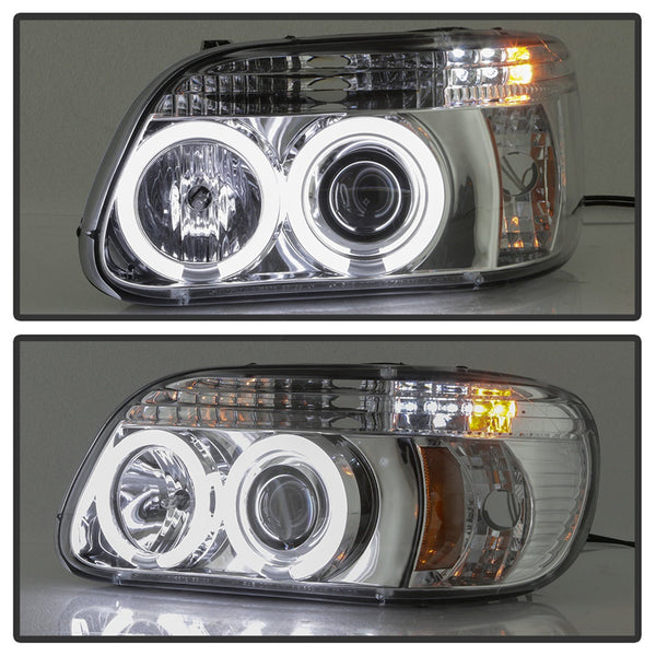 Spyder Auto 5039323 (Spyder) Ford Explorer 95-01 1PC Projector Headlights-CCFL Halo-Chrome-High H1 (
