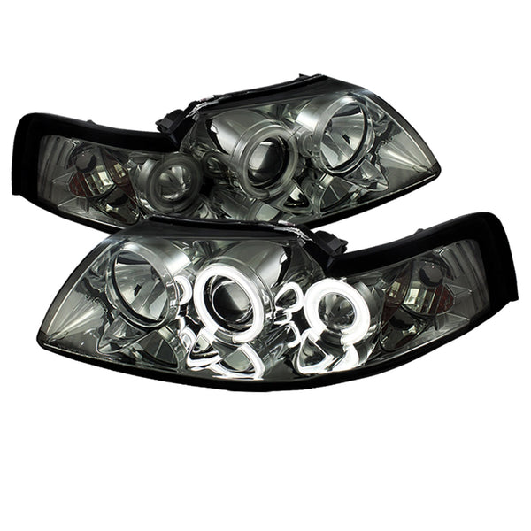 Spyder Auto 5039798 (Spyder) Ford Mustang 99-04 Projector Headlights-CCFL Halo-Smoke-High H1 (Includ
