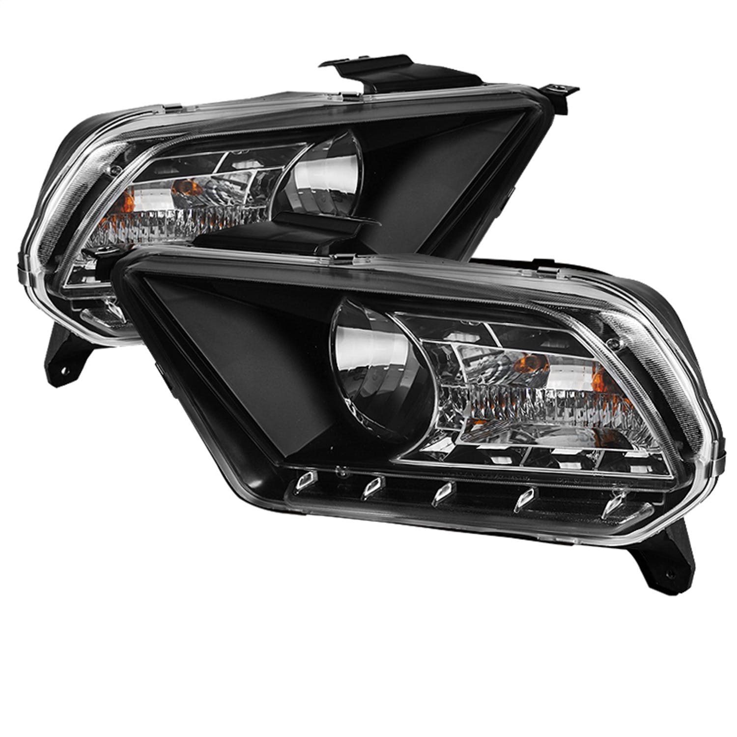 Spyder Auto 5042149 (Spyder) Ford Mustang 10-13 ( Non HID ) DRL LED Crystal Headlights-Black