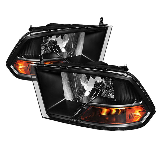 XTUNE POWER 5042378 Dodge Ram 1500 09 12 ( Non Quad Headlights ) Crystal Headlights Black