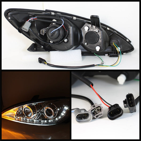 Spyder Auto 5042781 (Spyder) Toyota Camry 02-06 Projector Headlights-DRL-Chrome-High H1 (Included)-L