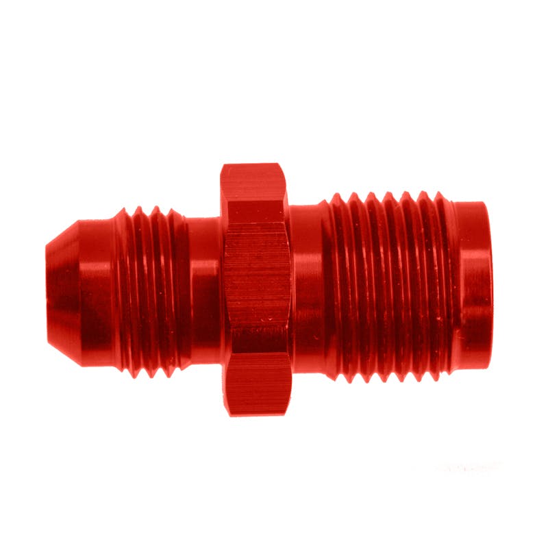 Redhorse Performance 5060-06-3 -06 AN Male to 5/8-18 inverted flare pump/fuel line adapter - red