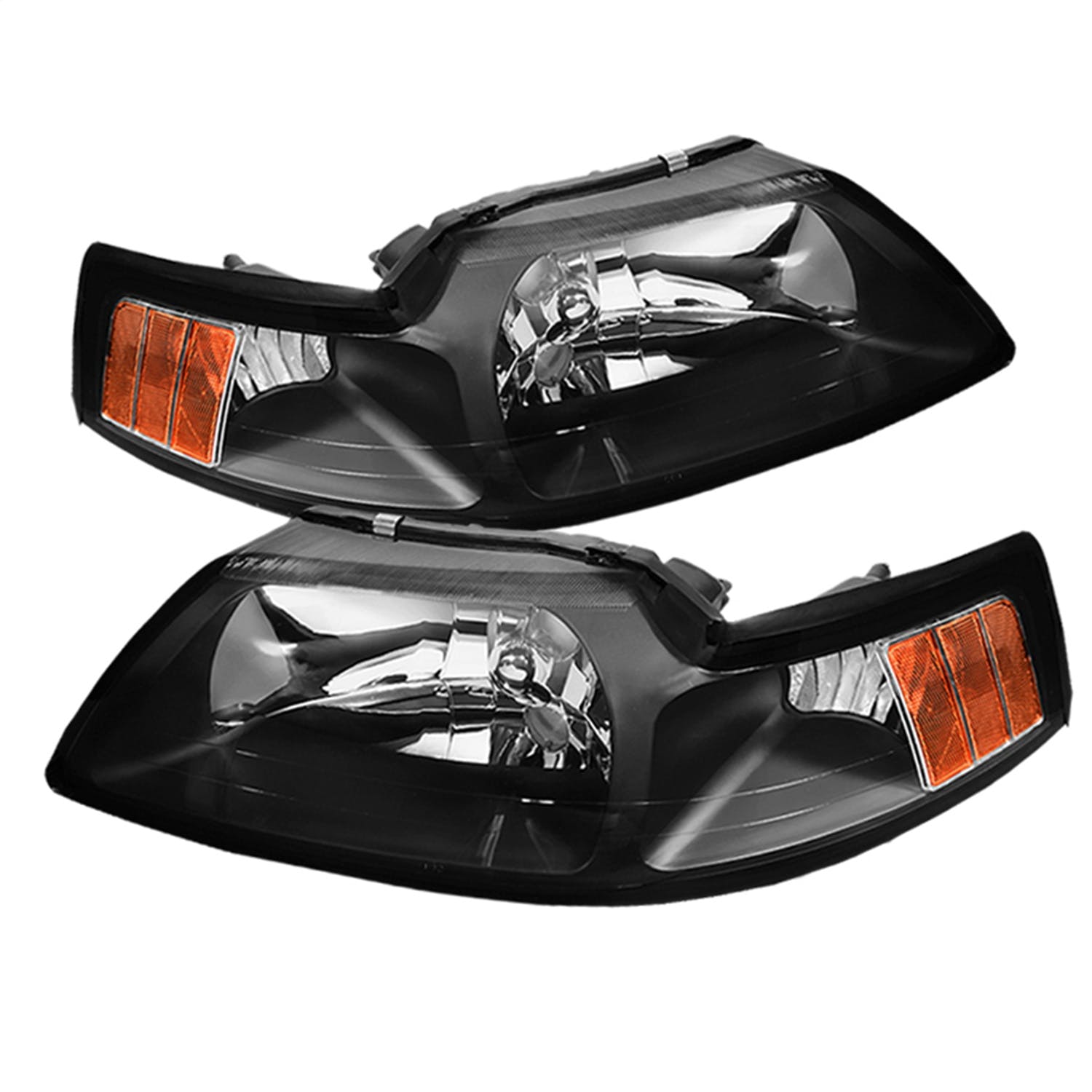 XTUNE POWER 5064349 Ford Mustang 99 04 OEM Amber Headlights Black